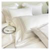 QuKan Bed, 100% Cotton Bedding Set Home Textile Three Lines Embroidery Luxurious Pillowcase Sheet Quilt Cover Twin/Queen/Single Bed, White, MM-102 view 4