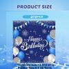 Xiliconie 40PCS Happy Birthday Napkins Blue and Silver Theme Disposable Paper Napkins for Dinner Picnic Cocktail Birthday Party Supplies Decorations for Man Woman view 3