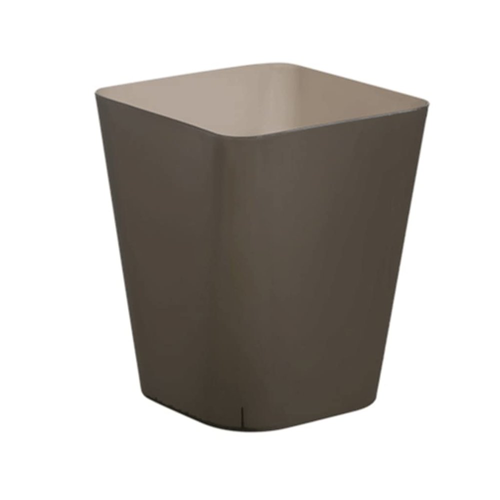 SUREK Exquisite Square Trash Can Plastic Kitchen Trash Cans High-Capacity Wastebaskets Easy Clean in-Home Recycling Bins Simple Trash Bin Reusable, S-black