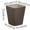 SUREK Exquisite Square Trash Can Plastic Kitchen Trash Cans High-Capacity Wastebaskets Easy Clean in-Home Recycling Bins Simple Trash Bin Reusable, S-black view 2
