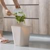 SUREK Exquisite Square Trash Can Plastic Kitchen Trash Cans High-Capacity Wastebaskets Easy Clean in-Home Recycling Bins Simple Trash Bin Reusable, S-black view 3