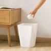 SUREK Exquisite Square Trash Can Plastic Kitchen Trash Cans High-Capacity Wastebaskets Easy Clean in-Home Recycling Bins Simple Trash Bin Reusable, S-black view 4