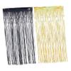 HOOTNEE 2pcs Foil Fringe Curtains Backdrop for Birthday Party and Wedding Decorations Rain Streamer Wall Decor and Each view 1