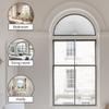 Maritown Arch Window Shades No Tools Light Filtering Pleated Fabric Shade Stick on Half Circle Round Window Pleated Blinds Arched Window Covering for Bedroom Kitchen Bathroom, Easy to Cut and Install view 2