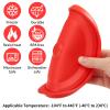 Replacement Lids for Pyrex 7200-PC 2 Cup and 7201-PC 4 Cup and 7402-PC 6/7 Cup, Silicone Round Storage Cover Lid for Anchor Hocking Glass Bowl 6 Pack Red view 3