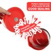 Replacement Lids for Pyrex 7200-PC 2 Cup and 7201-PC 4 Cup and 7402-PC 6/7 Cup, Silicone Round Storage Cover Lid for Anchor Hocking Glass Bowl 6 Pack Red view 4
