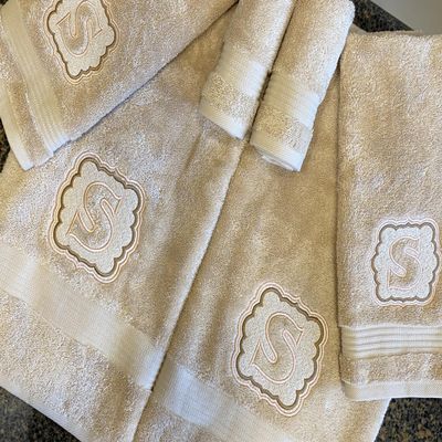 Monogrammed Personalized Towel Set Spa Quality Soft Absorbent 100% Turkish Cotton (2 Bath Towels - $52.00)