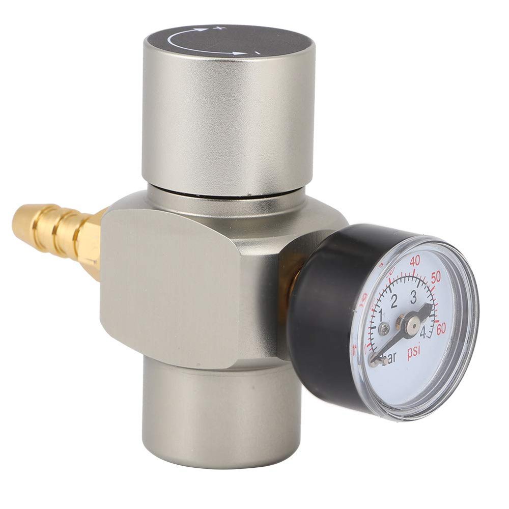 3/8in Hold Stable Pressure Mini Keg Regulator, No Leaking Portable Beer Growler,Quick Connector CO2 Mini keg Charger,Regulator Pressure Gauge for Soda Container Beer Keg