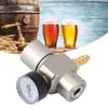 3/8in Hold Stable Pressure Mini Keg Regulator, No Leaking Portable Beer Growler,Quick Connector CO2 Mini keg Charger,Regulator Pressure Gauge for Soda Container Beer Keg view 2