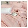 QuKan Bed, 100% Cotton Bedding Set Home Textile Three Lines Embroidery Luxurious Pillowcase Sheet Quilt Cover Twin/Queen/Single Bed, Pink, MM-102 view 3