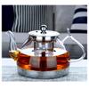 QPZK Induction Cooker Special Glass Teapot, Heat Resistant Borosilicate Glass Teapot With Stainless Steel Inner Filter,tea Kettle Stovetop Clear Glass Flower Teapot Transparent-1.1L view 1