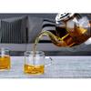 QPZK Induction Cooker Special Glass Teapot, Heat Resistant Borosilicate Glass Teapot With Stainless Steel Inner Filter,tea Kettle Stovetop Clear Glass Flower Teapot Transparent-1.1L view 4