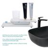NiuYichee 2 Pcs Water Absorbing Stone Trays, Kitchen/Bathroom Sink Soap Dish, Diatomite Tray Used for Hand Soap & Cosmetic Bottles in The Modern Home, 4" W x 10.2" L, White view 2