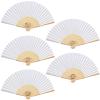 80pcs Personalized Folding Fan with Name Gift for Guests Custom Summer Wedding Fans Bulk Customize Engraved Bamboo Silk Hand Fans Bridal Bachelorette Wedding Birthdays Gifts Party Favors Fans view 2