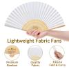 80pcs Personalized Folding Fan with Name Gift for Guests Custom Summer Wedding Fans Bulk Customize Engraved Bamboo Silk Hand Fans Bridal Bachelorette Wedding Birthdays Gifts Party Favors Fans view 3