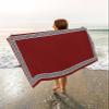 Beach Towels Greek Key Design Bath Pool Towel Red Bath Towels Sand Free Beach Blanket Quick Dry Lightweight Travel Towel for Adults Beach Gifts 23x47 inch view 3