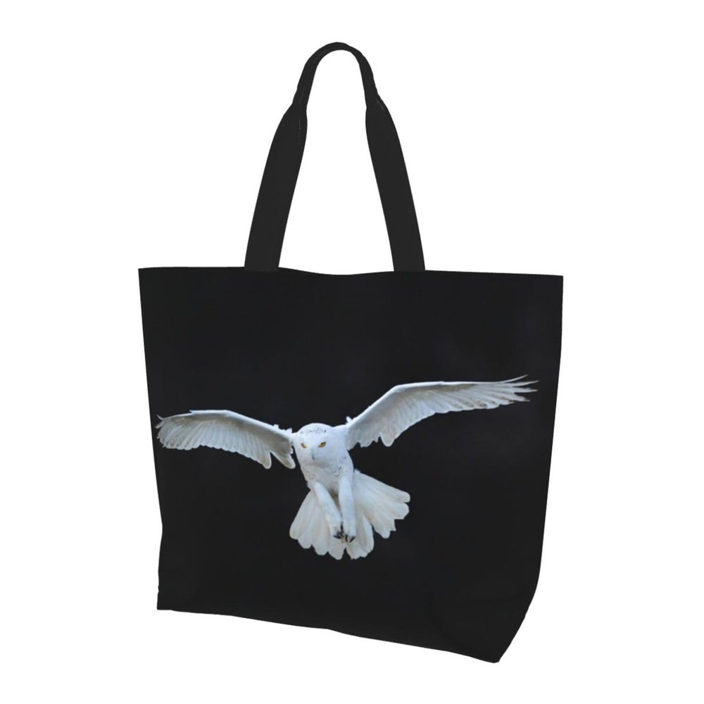 HDAODNM Owl Canvas Tote Bag Animal Shoulder Bag Handbag Cute Casual Grocery Bags Funny Bag for Outdoor