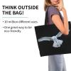 HDAODNM Owl Canvas Tote Bag Animal Shoulder Bag Handbag Cute Casual Grocery Bags Funny Bag for Outdoor view 3