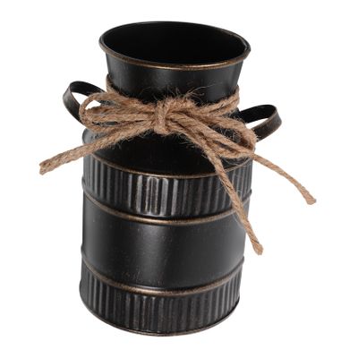 CORHAD Vintage Iron Flower Bucket Rustic Style Vase for Home Decor Victorian Decor