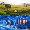 Minetom Solar String Lights for Outside, 33Ft 100 LED Outdoor Solar Fairy Lights, 8 Modes Balcony Lights for Tree Patio Christmas Party Decor (Blue and White) view 2