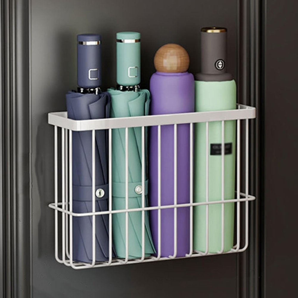 Wall Mounted Umbrella Stand, Standing Umbrella Holder Organizer,Magnetic Umbrella Stand Wall Mounted Umbrella Holder Rack Height Adjusting Magnetic Suction Version