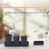 Black Bathroom Accessories Set,9 Piece Black Bathroom Accessory Set with Toothbrush Holder, Trash Can, Lotion Soap Dispenser, Toothbrush Cup, Vanity Tray, Soap Dish, Toilet Brush, Qtip Holder view 2