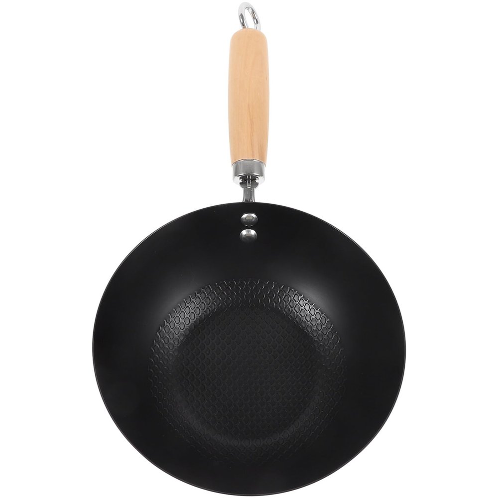 Cabilock Cooking Wok Nonstick Skillet Pan Heat Resistant Handle Perfect for Solo Cooking