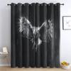 Bald Eagle Curtains, Black and White Eagle Blackout Curtains for Bedroom, Thermal Insulated Room Darkening Grommet Drapes for Living Room, Window Treatments, 54 Inch Curtains 2 Panel Set - KQY267 view 1