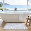 DEXI Bathroom Rugs 24x43, Extra Soft Absorbent Bath Mat, Non Slip Bathmat for Bathroom Floor, Machine Washable Rugs for Shower Floor, White view 3