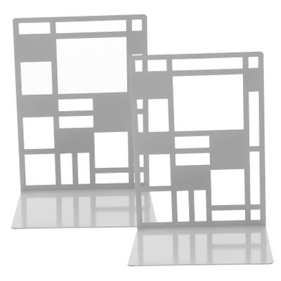 NUOBESTY Elegant Iron Metal Bookends Book Stands Book Holders for Home Office Library Decor
