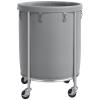 ELYKEN Laundry Basket with Wheels, 45 Gallons Rolling Laundry Hamper with Removable Bag and Steel Frame, Round Laundry Cart with 4 Casters, Ideal for Bedroom, Bathroom, Laundry Room, Gray view 1
