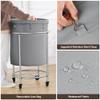 ELYKEN Laundry Basket with Wheels, 45 Gallons Rolling Laundry Hamper with Removable Bag and Steel Frame, Round Laundry Cart with 4 Casters, Ideal for Bedroom, Bathroom, Laundry Room, Gray view 3