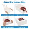 Heavy-duty 48 piece Cake Boxes: 8, 10, 12 Inch sizes with Round Cake Boards, Thank you stickers, Clear Window. Perfect for Baby Shower, Birthday, Wedding. 12 boxes, 12 boards, 24 stickers (10 inch) view 3