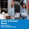 Heavy-duty 48 piece Cake Boxes: 8, 10, 12 Inch sizes with Round Cake Boards, Thank you stickers, Clear Window. Perfect for Baby Shower, Birthday, Wedding. 12 boxes, 12 boards, 24 stickers (10 inch) view 4