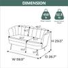 Chifee & Vingol Upholstered Small Loveseat for Small Space with Golden Legs,Green view 2