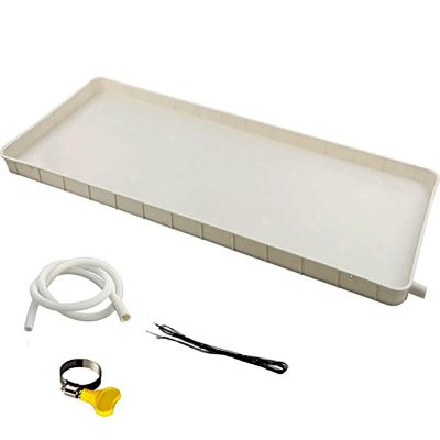 HomeLoft Basics Drip Pan for Portable Air Conditioner, Ac Condensate Drain Pan, Air Conditioner Drain Hose Kit, 1 to 5 Tons, Drip Plastic Catchment Trough, for Indoor and Outdoor Use, FZZWFFAAN-3TO5TONS-4M
