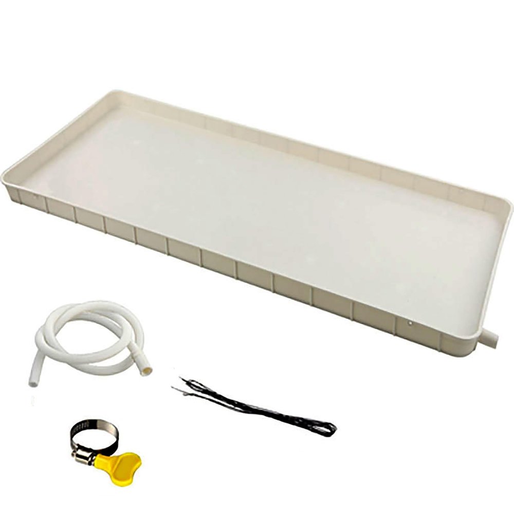 HomeLoft Basics Drip Pan for Portable Air Conditioner, Ac Condensate Drain Pan, Air Conditioner Drain Hose Kit, 1 to 5 Tons, Drip Plastic Catchment Trough, for Indoor and Outdoor Use, FZZWFFAAN-3TO5TONS-5M