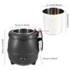 10L Commercial Soup Kettle Warmer with Lid Temperature Adjustment Large Electric Soup Pot for Buffet, Restaurant, Party, Event,Catering (Black) view 2