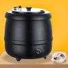 10L Commercial Soup Kettle Warmer with Lid Temperature Adjustment Large Electric Soup Pot for Buffet, Restaurant, Party, Event,Catering (Black) view 4