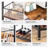 HOOBRO Kitchen Island with Wine Rack and Bar Cart Bundle, for Living Room, Party, Bar, Rustic Brown and Black BF02ZD01-BF21TC01 view 4