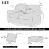 5 Pieces Elasticity Velvet Sofa Cover, for 2 Sofa Slipcover with 2 Cushions Washable Couch Cover for Kids niture Cover-Brown A-Medium view 2