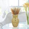 BRAGUE Gold Crackle Glass Vase, Modern Geometric Bell-Shaped Centerpiece for Dining Table, Living Room, Kitchen, 20x11x10cm view 2