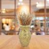 BRAGUE Gold Crackle Glass Vase, Modern Geometric Bell-Shaped Centerpiece for Dining Table, Living Room, Kitchen, 20x11x10cm view 3