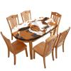 Barsada Cow Brown Print Tablecloth Oval Stain Resistant Oilproof Elastic Table Cloth Oval Tablecloth Cover Table for Birthday New Year Bachelor Party Graduation Fits for 52 x 70 Oval Table view 1