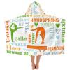 Eiis Unidesign Custom Name Living The Gymnast Life Orange Green Kids Hooded Bath Beach Towel Girls Boys Swim Pool Cover Up Super Absorbent Bath/Pool/Beach Towel view 1