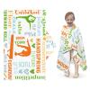 Eiis Unidesign Custom Name Living The Gymnast Life Orange Green Kids Hooded Bath Beach Towel Girls Boys Swim Pool Cover Up Super Absorbent Bath/Pool/Beach Towel view 2