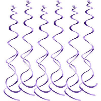 12Pcs Hanging Spiral Swirl Decorations, Takemay Plastic Streamers Foil Swirls Ceiling Decorations for Birthday, Graduation, Wedding, Holiday Celebration Supplies