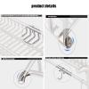 CTPCRTYK Shower shelf, Corner Shower Caddy,Shower Caddy Self with Towel Rail, Stainless Steel Bathroom Shelf, No Drilling Adhesive with Hooks Shower Storage Rack Shelf view 2