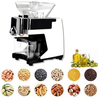 530W Automatic Oil Press Machine Cold Hot Nut Oil Extractor Stainless Steel Electric Oil Press Oil Expeller Home Commercial Use for Coconut Seed Oil Press 3-6Kg/H,Gold Grinder