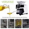 530W Automatic Oil Press Machine Cold Hot Nut Oil Extractor Stainless Steel Electric Oil Press Oil Expeller Home Commercial Use for Coconut Seed Oil Press 3-6Kg/H,Gold Grinder view 4
